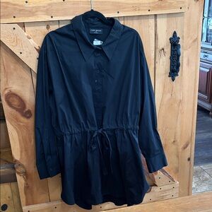 Lane Bryant Black Button Down Shirt 18/20 New